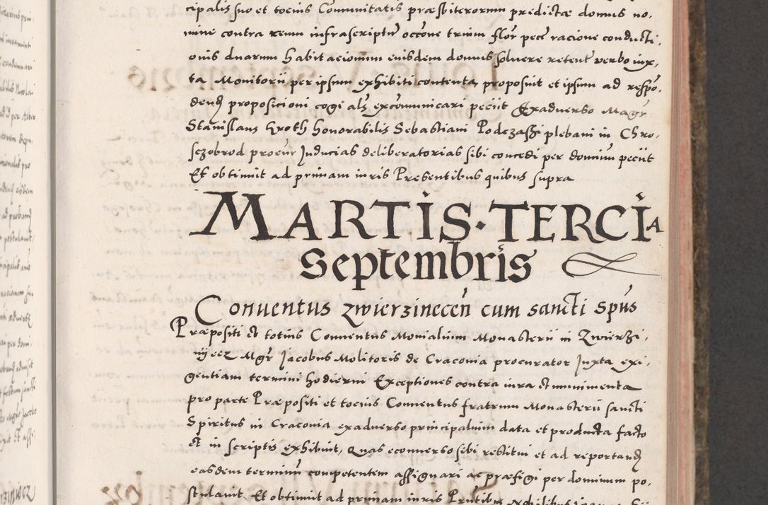 Zdjęcie nr 221 dla obiektu archiwalnego: Acta actorum causarum, sententiarum tam diffinitivarum quam interloquutoriarum, decretorum, obligationum, quietationum, constitutionum procuratorum etc. coram reverendo domino Martino Izdbienski de Russiecz archidiacono Posnaniensi, custode et in spiritualibus vicario generali Cracoviensi, ad annum Domini millesimum quingesimum sexagesimum quintum, cuius indictio octava, pontificatus Pii pape, annus sextus, continuantur