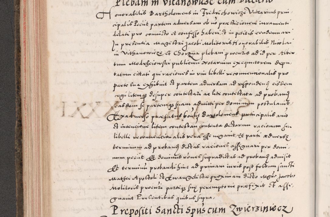 Zdjęcie nr 220 dla obiektu archiwalnego: Acta actorum causarum, sententiarum tam diffinitivarum quam interloquutoriarum, decretorum, obligationum, quietationum, constitutionum procuratorum etc. coram reverendo domino Martino Izdbienski de Russiecz archidiacono Posnaniensi, custode et in spiritualibus vicario generali Cracoviensi, ad annum Domini millesimum quingesimum sexagesimum quintum, cuius indictio octava, pontificatus Pii pape, annus sextus, continuantur