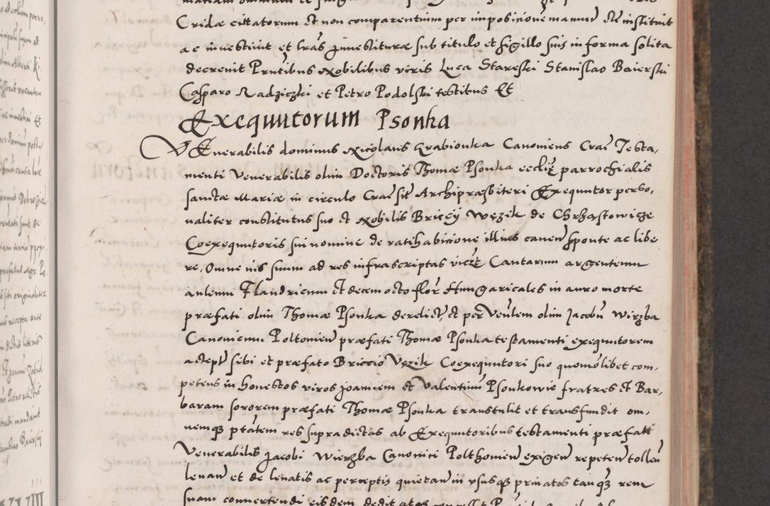 Zdjęcie nr 215 dla obiektu archiwalnego: Acta actorum causarum, sententiarum tam diffinitivarum quam interloquutoriarum, decretorum, obligationum, quietationum, constitutionum procuratorum etc. coram reverendo domino Martino Izdbienski de Russiecz archidiacono Posnaniensi, custode et in spiritualibus vicario generali Cracoviensi, ad annum Domini millesimum quingesimum sexagesimum quintum, cuius indictio octava, pontificatus Pii pape, annus sextus, continuantur