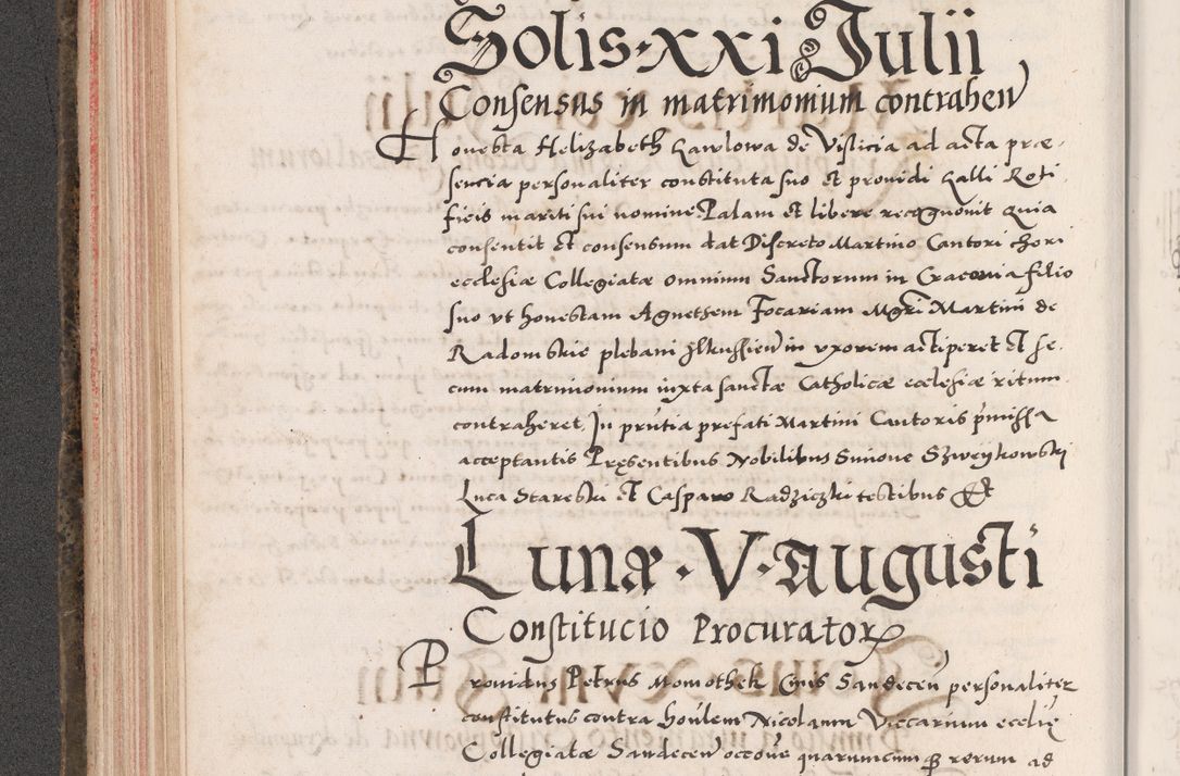 Zdjęcie nr 210 dla obiektu archiwalnego: Acta actorum causarum, sententiarum tam diffinitivarum quam interloquutoriarum, decretorum, obligationum, quietationum, constitutionum procuratorum etc. coram reverendo domino Martino Izdbienski de Russiecz archidiacono Posnaniensi, custode et in spiritualibus vicario generali Cracoviensi, ad annum Domini millesimum quingesimum sexagesimum quintum, cuius indictio octava, pontificatus Pii pape, annus sextus, continuantur