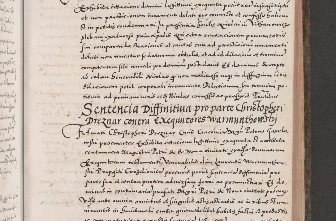 Zdjęcie nr 207 dla obiektu archiwalnego: Acta actorum causarum, sententiarum tam diffinitivarum quam interloquutoriarum, decretorum, obligationum, quietationum, constitutionum procuratorum etc. coram reverendo domino Martino Izdbienski de Russiecz archidiacono Posnaniensi, custode et in spiritualibus vicario generali Cracoviensi, ad annum Domini millesimum quingesimum sexagesimum quintum, cuius indictio octava, pontificatus Pii pape, annus sextus, continuantur