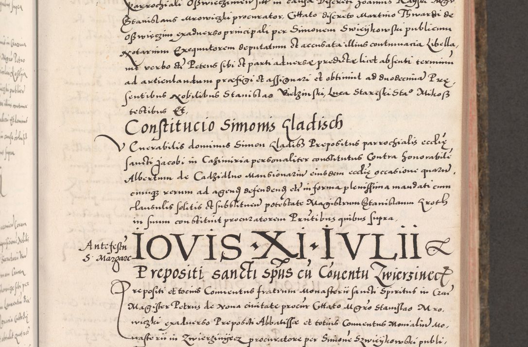 Zdjęcie nr 205 dla obiektu archiwalnego: Acta actorum causarum, sententiarum tam diffinitivarum quam interloquutoriarum, decretorum, obligationum, quietationum, constitutionum procuratorum etc. coram reverendo domino Martino Izdbienski de Russiecz archidiacono Posnaniensi, custode et in spiritualibus vicario generali Cracoviensi, ad annum Domini millesimum quingesimum sexagesimum quintum, cuius indictio octava, pontificatus Pii pape, annus sextus, continuantur