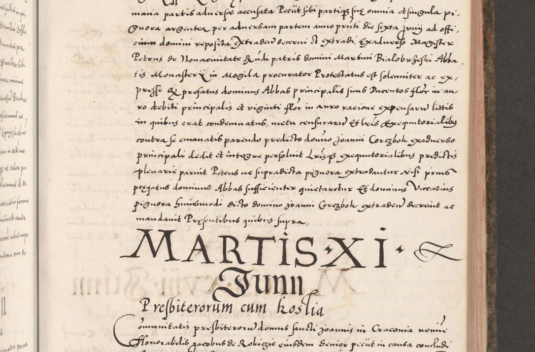 Zdjęcie nr 197 dla obiektu archiwalnego: Acta actorum causarum, sententiarum tam diffinitivarum quam interloquutoriarum, decretorum, obligationum, quietationum, constitutionum procuratorum etc. coram reverendo domino Martino Izdbienski de Russiecz archidiacono Posnaniensi, custode et in spiritualibus vicario generali Cracoviensi, ad annum Domini millesimum quingesimum sexagesimum quintum, cuius indictio octava, pontificatus Pii pape, annus sextus, continuantur