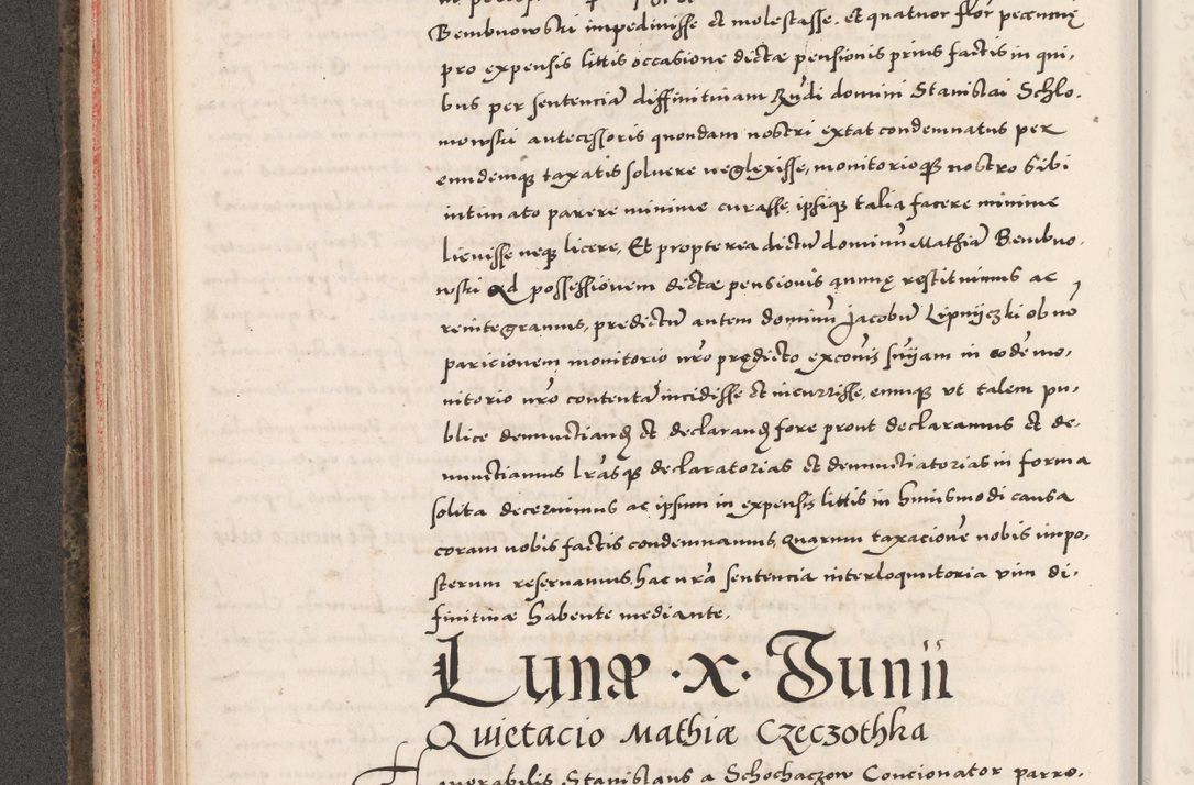 Zdjęcie nr 196 dla obiektu archiwalnego: Acta actorum causarum, sententiarum tam diffinitivarum quam interloquutoriarum, decretorum, obligationum, quietationum, constitutionum procuratorum etc. coram reverendo domino Martino Izdbienski de Russiecz archidiacono Posnaniensi, custode et in spiritualibus vicario generali Cracoviensi, ad annum Domini millesimum quingesimum sexagesimum quintum, cuius indictio octava, pontificatus Pii pape, annus sextus, continuantur