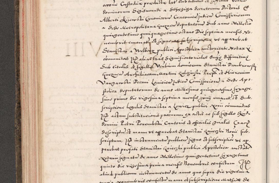 Zdjęcie nr 194 dla obiektu archiwalnego: Acta actorum causarum, sententiarum tam diffinitivarum quam interloquutoriarum, decretorum, obligationum, quietationum, constitutionum procuratorum etc. coram reverendo domino Martino Izdbienski de Russiecz archidiacono Posnaniensi, custode et in spiritualibus vicario generali Cracoviensi, ad annum Domini millesimum quingesimum sexagesimum quintum, cuius indictio octava, pontificatus Pii pape, annus sextus, continuantur