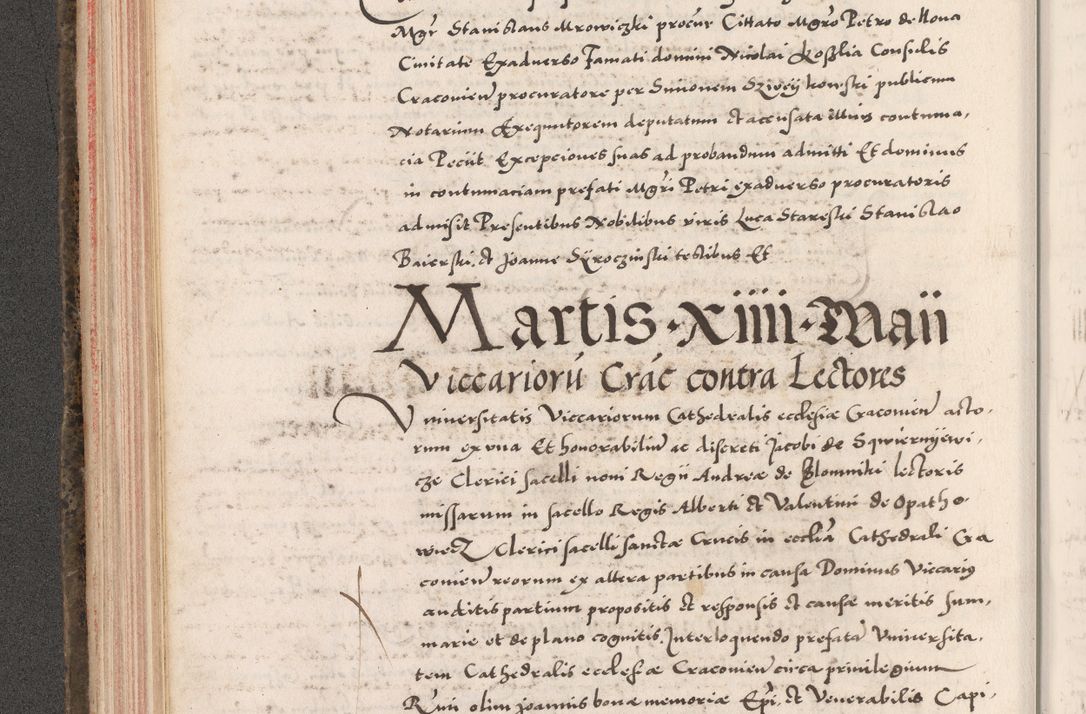 Zdjęcie nr 186 dla obiektu archiwalnego: Acta actorum causarum, sententiarum tam diffinitivarum quam interloquutoriarum, decretorum, obligationum, quietationum, constitutionum procuratorum etc. coram reverendo domino Martino Izdbienski de Russiecz archidiacono Posnaniensi, custode et in spiritualibus vicario generali Cracoviensi, ad annum Domini millesimum quingesimum sexagesimum quintum, cuius indictio octava, pontificatus Pii pape, annus sextus, continuantur