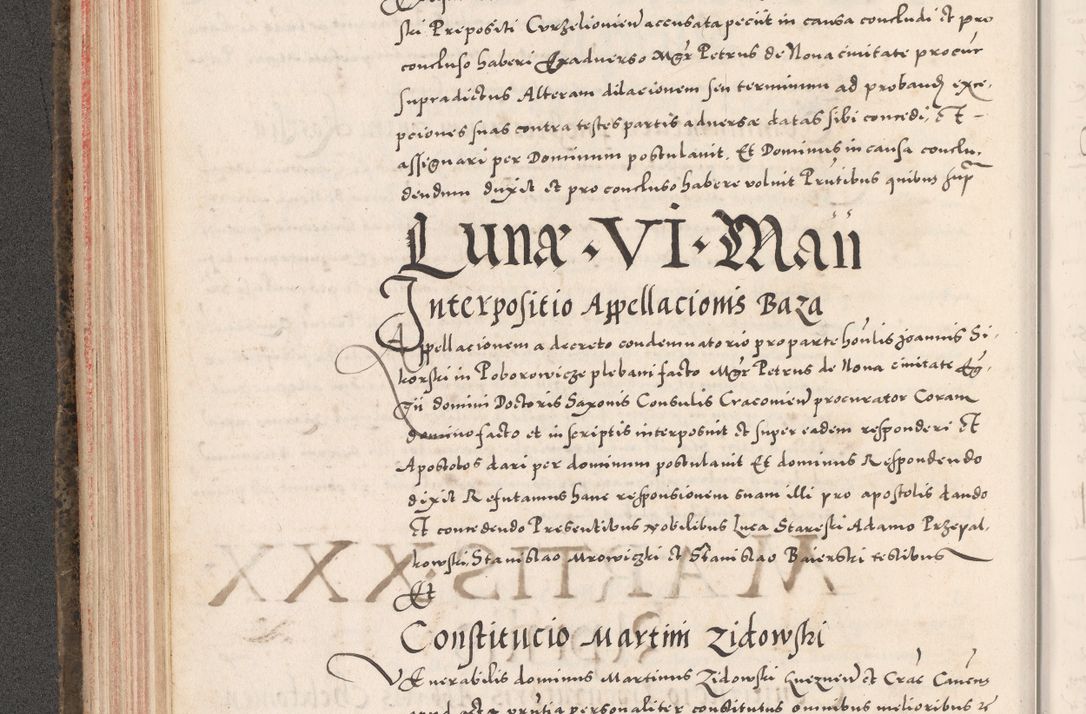 Zdjęcie nr 182 dla obiektu archiwalnego: Acta actorum causarum, sententiarum tam diffinitivarum quam interloquutoriarum, decretorum, obligationum, quietationum, constitutionum procuratorum etc. coram reverendo domino Martino Izdbienski de Russiecz archidiacono Posnaniensi, custode et in spiritualibus vicario generali Cracoviensi, ad annum Domini millesimum quingesimum sexagesimum quintum, cuius indictio octava, pontificatus Pii pape, annus sextus, continuantur