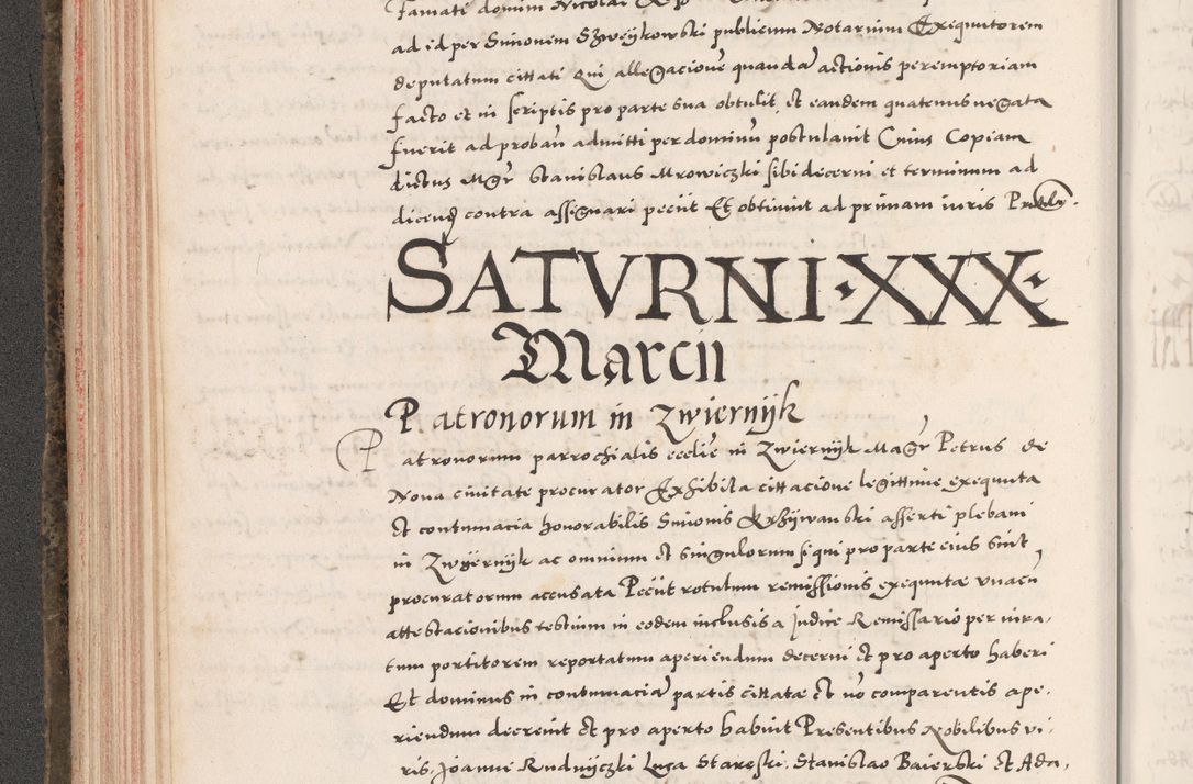 Zdjęcie nr 172 dla obiektu archiwalnego: Acta actorum causarum, sententiarum tam diffinitivarum quam interloquutoriarum, decretorum, obligationum, quietationum, constitutionum procuratorum etc. coram reverendo domino Martino Izdbienski de Russiecz archidiacono Posnaniensi, custode et in spiritualibus vicario generali Cracoviensi, ad annum Domini millesimum quingesimum sexagesimum quintum, cuius indictio octava, pontificatus Pii pape, annus sextus, continuantur