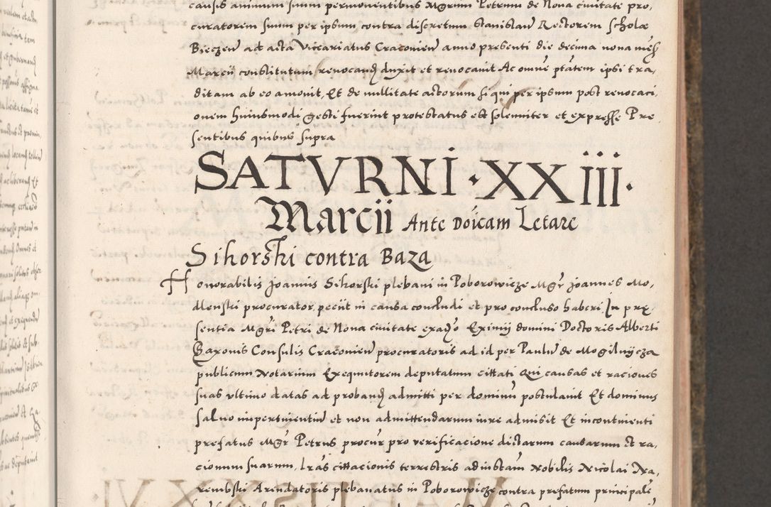 Zdjęcie nr 167 dla obiektu archiwalnego: Acta actorum causarum, sententiarum tam diffinitivarum quam interloquutoriarum, decretorum, obligationum, quietationum, constitutionum procuratorum etc. coram reverendo domino Martino Izdbienski de Russiecz archidiacono Posnaniensi, custode et in spiritualibus vicario generali Cracoviensi, ad annum Domini millesimum quingesimum sexagesimum quintum, cuius indictio octava, pontificatus Pii pape, annus sextus, continuantur