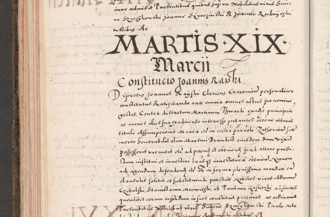 Zdjęcie nr 164 dla obiektu archiwalnego: Acta actorum causarum, sententiarum tam diffinitivarum quam interloquutoriarum, decretorum, obligationum, quietationum, constitutionum procuratorum etc. coram reverendo domino Martino Izdbienski de Russiecz archidiacono Posnaniensi, custode et in spiritualibus vicario generali Cracoviensi, ad annum Domini millesimum quingesimum sexagesimum quintum, cuius indictio octava, pontificatus Pii pape, annus sextus, continuantur