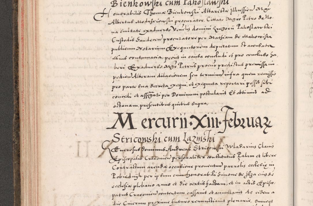Zdjęcie nr 150 dla obiektu archiwalnego: Acta actorum causarum, sententiarum tam diffinitivarum quam interloquutoriarum, decretorum, obligationum, quietationum, constitutionum procuratorum etc. coram reverendo domino Martino Izdbienski de Russiecz archidiacono Posnaniensi, custode et in spiritualibus vicario generali Cracoviensi, ad annum Domini millesimum quingesimum sexagesimum quintum, cuius indictio octava, pontificatus Pii pape, annus sextus, continuantur