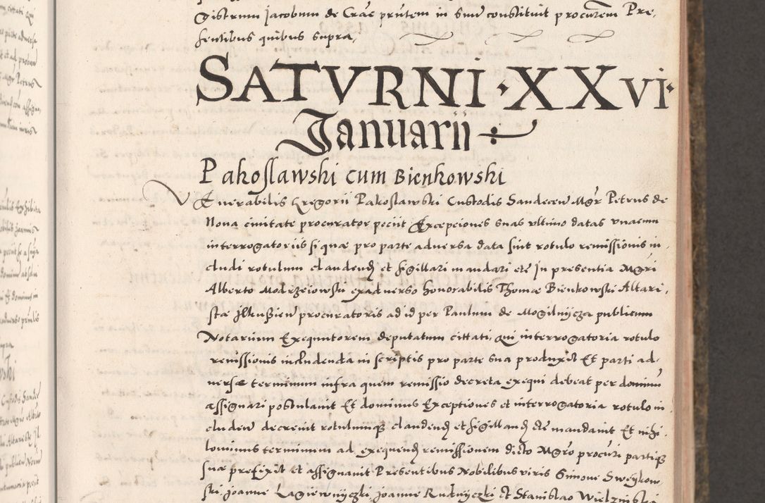 Zdjęcie nr 135 dla obiektu archiwalnego: Acta actorum causarum, sententiarum tam diffinitivarum quam interloquutoriarum, decretorum, obligationum, quietationum, constitutionum procuratorum etc. coram reverendo domino Martino Izdbienski de Russiecz archidiacono Posnaniensi, custode et in spiritualibus vicario generali Cracoviensi, ad annum Domini millesimum quingesimum sexagesimum quintum, cuius indictio octava, pontificatus Pii pape, annus sextus, continuantur