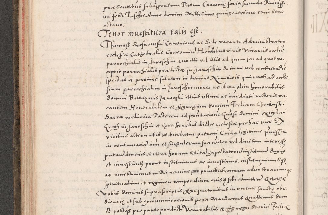 Zdjęcie nr 116 dla obiektu archiwalnego: Acta actorum causarum, sententiarum tam diffinitivarum quam interloquutoriarum, decretorum, obligationum, quietationum, constitutionum procuratorum etc. coram reverendo domino Martino Izdbienski de Russiecz archidiacono Posnaniensi, custode et in spiritualibus vicario generali Cracoviensi, ad annum Domini millesimum quingesimum sexagesimum quintum, cuius indictio octava, pontificatus Pii pape, annus sextus, continuantur