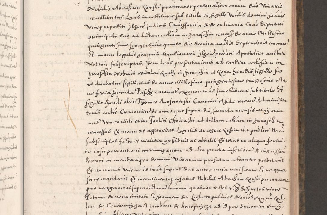 Zdjęcie nr 111 dla obiektu archiwalnego: Acta actorum causarum, sententiarum tam diffinitivarum quam interloquutoriarum, decretorum, obligationum, quietationum, constitutionum procuratorum etc. coram reverendo domino Martino Izdbienski de Russiecz archidiacono Posnaniensi, custode et in spiritualibus vicario generali Cracoviensi, ad annum Domini millesimum quingesimum sexagesimum quintum, cuius indictio octava, pontificatus Pii pape, annus sextus, continuantur