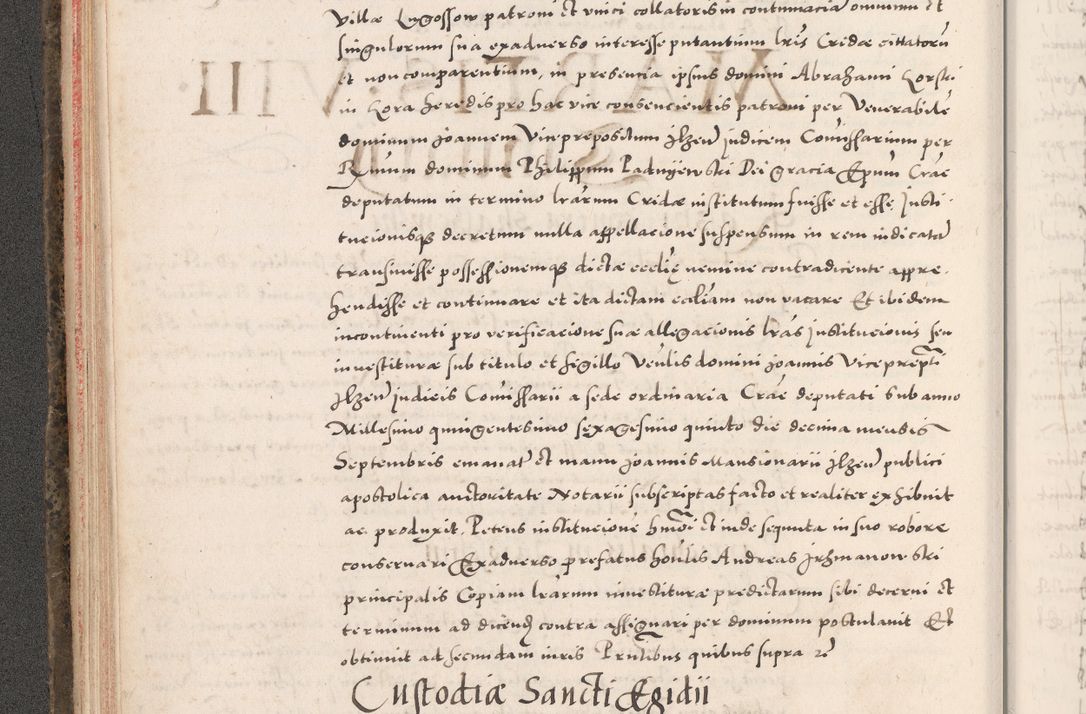 Zdjęcie nr 110 dla obiektu archiwalnego: Acta actorum causarum, sententiarum tam diffinitivarum quam interloquutoriarum, decretorum, obligationum, quietationum, constitutionum procuratorum etc. coram reverendo domino Martino Izdbienski de Russiecz archidiacono Posnaniensi, custode et in spiritualibus vicario generali Cracoviensi, ad annum Domini millesimum quingesimum sexagesimum quintum, cuius indictio octava, pontificatus Pii pape, annus sextus, continuantur