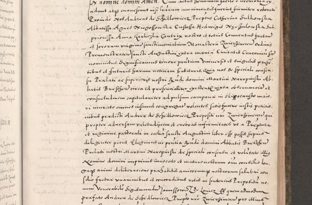 Zdjęcie nr 107 dla obiektu archiwalnego: Acta actorum causarum, sententiarum tam diffinitivarum quam interloquutoriarum, decretorum, obligationum, quietationum, constitutionum procuratorum etc. coram reverendo domino Martino Izdbienski de Russiecz archidiacono Posnaniensi, custode et in spiritualibus vicario generali Cracoviensi, ad annum Domini millesimum quingesimum sexagesimum quintum, cuius indictio octava, pontificatus Pii pape, annus sextus, continuantur