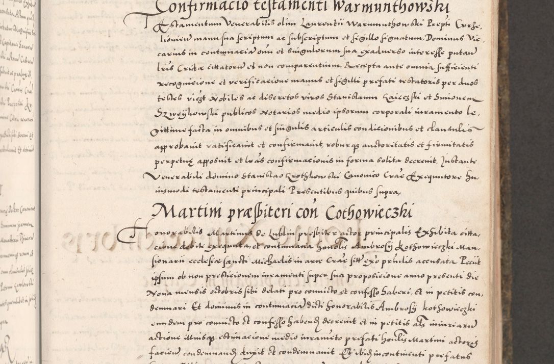 Zdjęcie nr 95 dla obiektu archiwalnego: Acta actorum causarum, sententiarum tam diffinitivarum quam interloquutoriarum, decretorum, obligationum, quietationum, constitutionum procuratorum etc. coram reverendo domino Martino Izdbienski de Russiecz archidiacono Posnaniensi, custode et in spiritualibus vicario generali Cracoviensi, ad annum Domini millesimum quingesimum sexagesimum quintum, cuius indictio octava, pontificatus Pii pape, annus sextus, continuantur