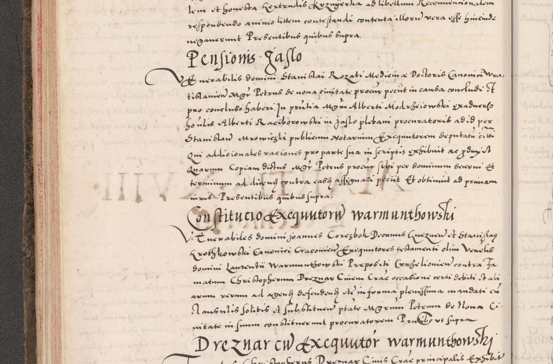 Zdjęcie nr 100 dla obiektu archiwalnego: Acta actorum causarum, sententiarum tam diffinitivarum quam interloquutoriarum, decretorum, obligationum, quietationum, constitutionum procuratorum etc. coram reverendo domino Martino Izdbienski de Russiecz archidiacono Posnaniensi, custode et in spiritualibus vicario generali Cracoviensi, ad annum Domini millesimum quingesimum sexagesimum quintum, cuius indictio octava, pontificatus Pii pape, annus sextus, continuantur