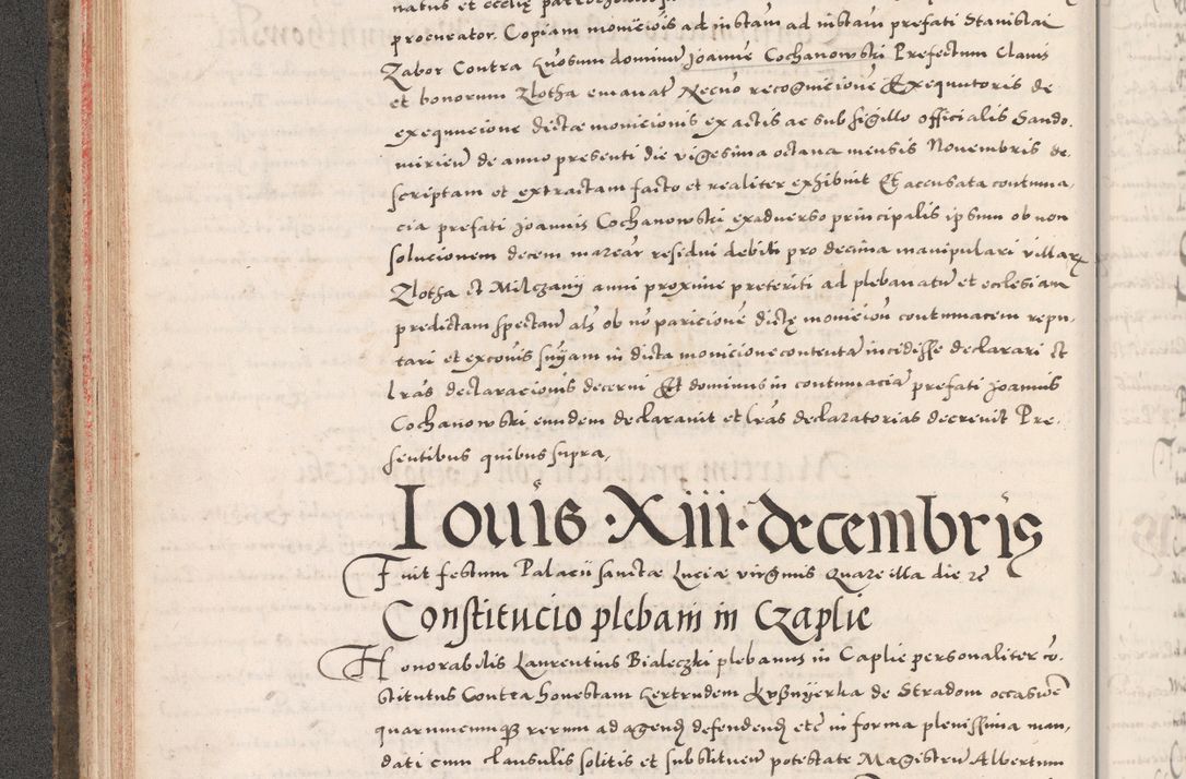 Zdjęcie nr 96 dla obiektu archiwalnego: Acta actorum causarum, sententiarum tam diffinitivarum quam interloquutoriarum, decretorum, obligationum, quietationum, constitutionum procuratorum etc. coram reverendo domino Martino Izdbienski de Russiecz archidiacono Posnaniensi, custode et in spiritualibus vicario generali Cracoviensi, ad annum Domini millesimum quingesimum sexagesimum quintum, cuius indictio octava, pontificatus Pii pape, annus sextus, continuantur