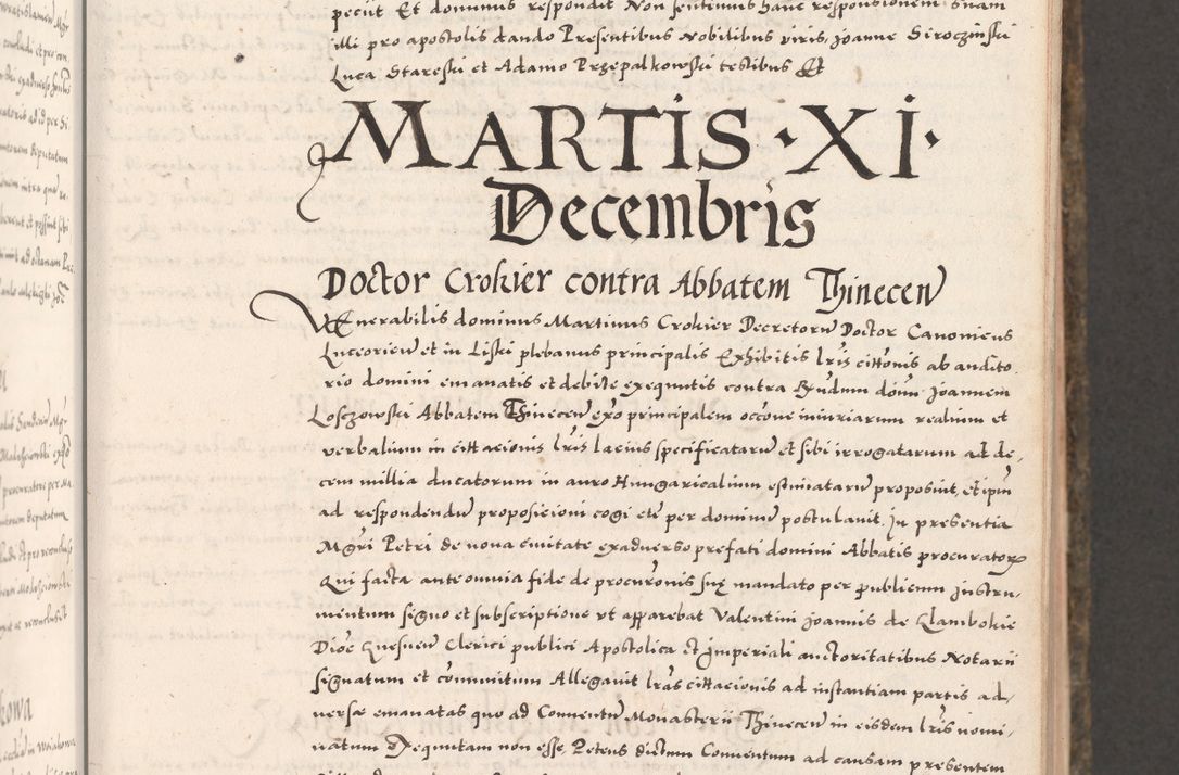 Zdjęcie nr 93 dla obiektu archiwalnego: Acta actorum causarum, sententiarum tam diffinitivarum quam interloquutoriarum, decretorum, obligationum, quietationum, constitutionum procuratorum etc. coram reverendo domino Martino Izdbienski de Russiecz archidiacono Posnaniensi, custode et in spiritualibus vicario generali Cracoviensi, ad annum Domini millesimum quingesimum sexagesimum quintum, cuius indictio octava, pontificatus Pii pape, annus sextus, continuantur