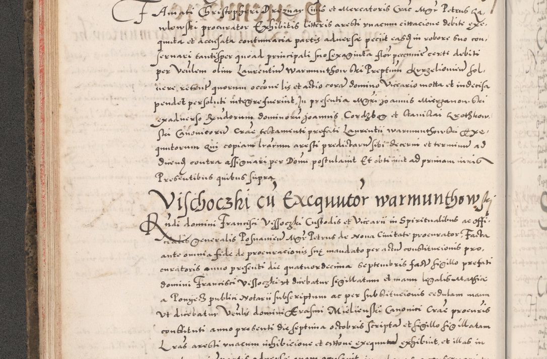 Zdjęcie nr 80 dla obiektu archiwalnego: Acta actorum causarum, sententiarum tam diffinitivarum quam interloquutoriarum, decretorum, obligationum, quietationum, constitutionum procuratorum etc. coram reverendo domino Martino Izdbienski de Russiecz archidiacono Posnaniensi, custode et in spiritualibus vicario generali Cracoviensi, ad annum Domini millesimum quingesimum sexagesimum quintum, cuius indictio octava, pontificatus Pii pape, annus sextus, continuantur