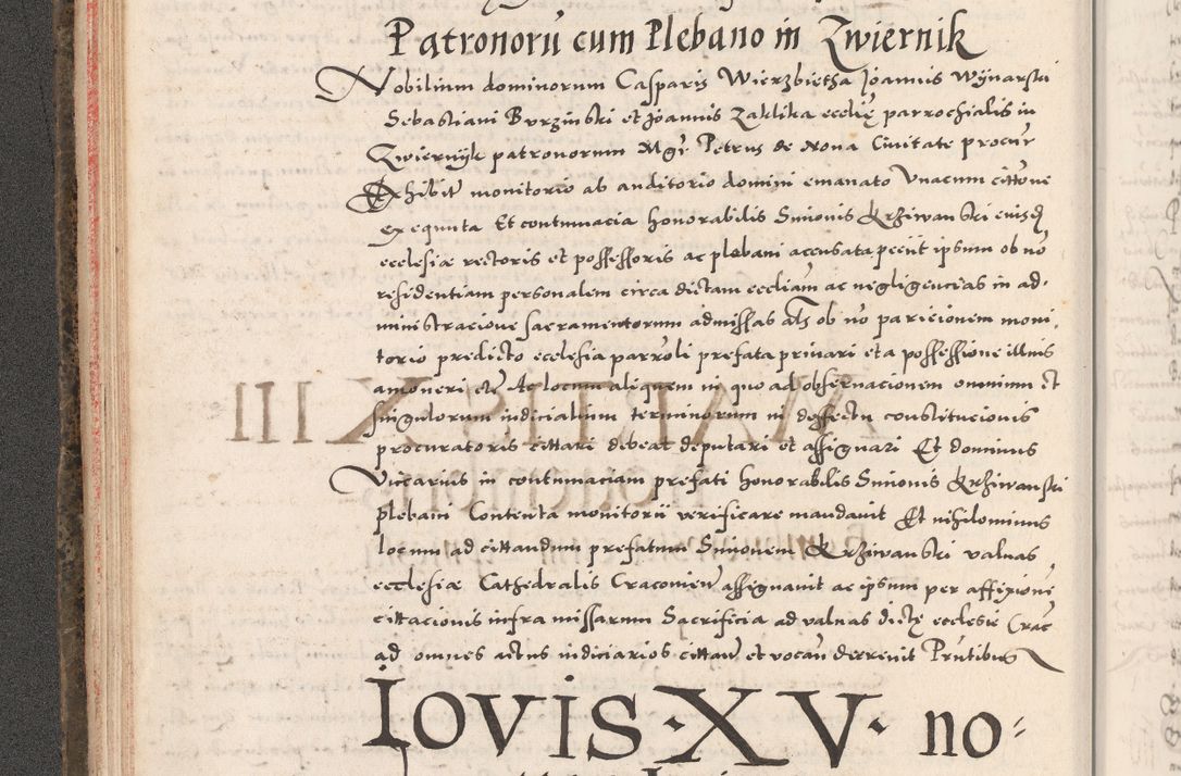 Zdjęcie nr 76 dla obiektu archiwalnego: Acta actorum causarum, sententiarum tam diffinitivarum quam interloquutoriarum, decretorum, obligationum, quietationum, constitutionum procuratorum etc. coram reverendo domino Martino Izdbienski de Russiecz archidiacono Posnaniensi, custode et in spiritualibus vicario generali Cracoviensi, ad annum Domini millesimum quingesimum sexagesimum quintum, cuius indictio octava, pontificatus Pii pape, annus sextus, continuantur