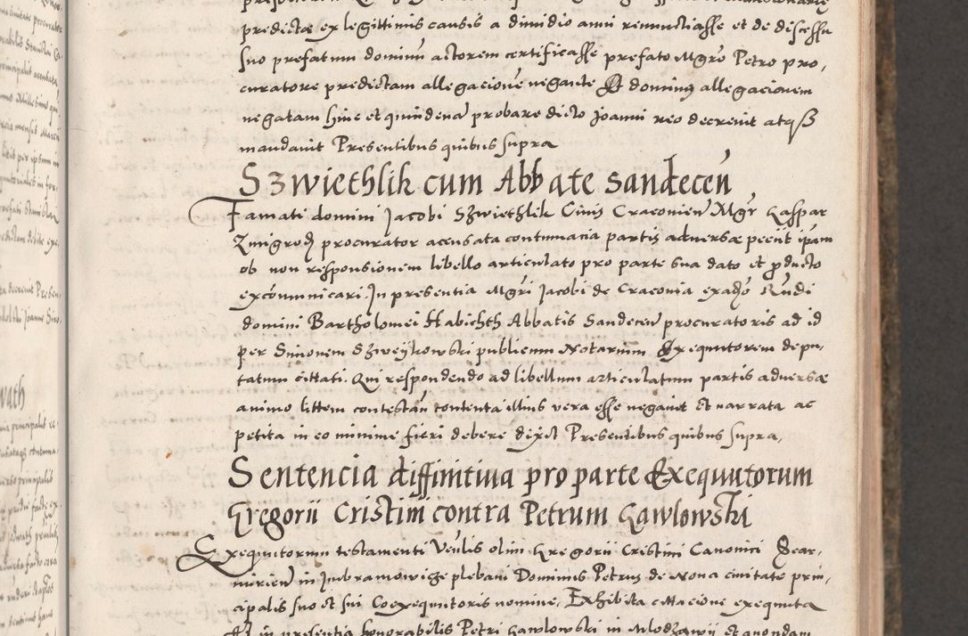 Zdjęcie nr 63 dla obiektu archiwalnego: Acta actorum causarum, sententiarum tam diffinitivarum quam interloquutoriarum, decretorum, obligationum, quietationum, constitutionum procuratorum etc. coram reverendo domino Martino Izdbienski de Russiecz archidiacono Posnaniensi, custode et in spiritualibus vicario generali Cracoviensi, ad annum Domini millesimum quingesimum sexagesimum quintum, cuius indictio octava, pontificatus Pii pape, annus sextus, continuantur