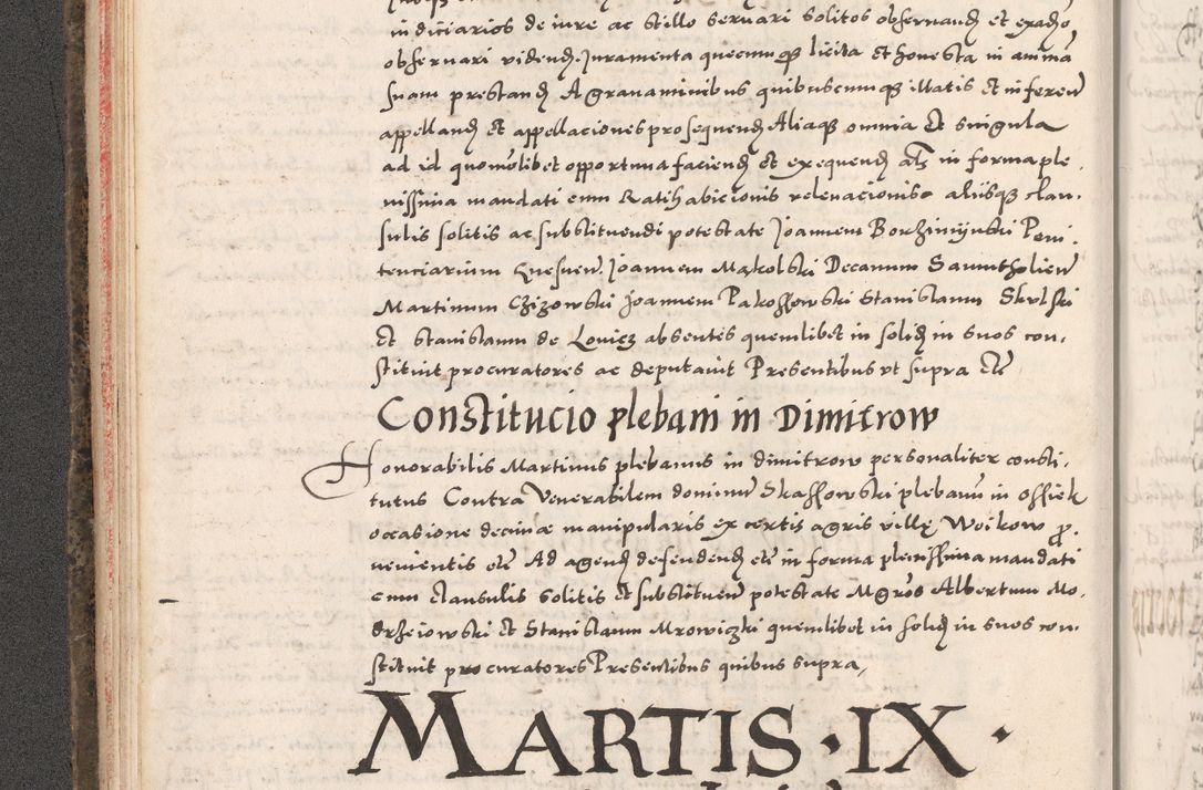 Zdjęcie nr 54 dla obiektu archiwalnego: Acta actorum causarum, sententiarum tam diffinitivarum quam interloquutoriarum, decretorum, obligationum, quietationum, constitutionum procuratorum etc. coram reverendo domino Martino Izdbienski de Russiecz archidiacono Posnaniensi, custode et in spiritualibus vicario generali Cracoviensi, ad annum Domini millesimum quingesimum sexagesimum quintum, cuius indictio octava, pontificatus Pii pape, annus sextus, continuantur
