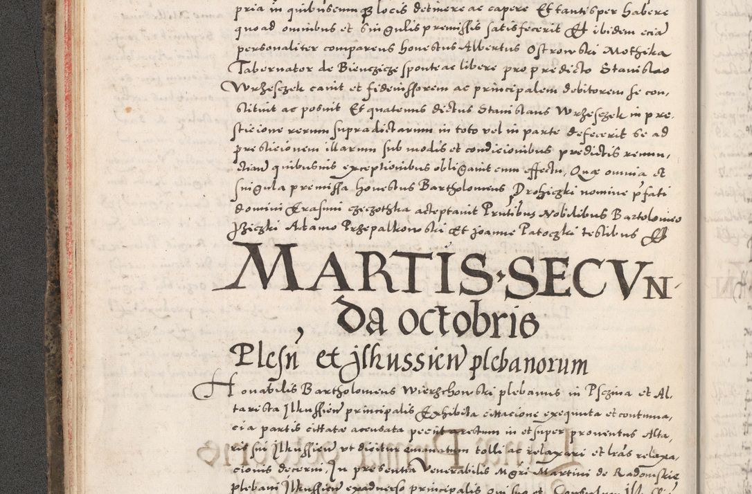 Zdjęcie nr 48 dla obiektu archiwalnego: Acta actorum causarum, sententiarum tam diffinitivarum quam interloquutoriarum, decretorum, obligationum, quietationum, constitutionum procuratorum etc. coram reverendo domino Martino Izdbienski de Russiecz archidiacono Posnaniensi, custode et in spiritualibus vicario generali Cracoviensi, ad annum Domini millesimum quingesimum sexagesimum quintum, cuius indictio octava, pontificatus Pii pape, annus sextus, continuantur