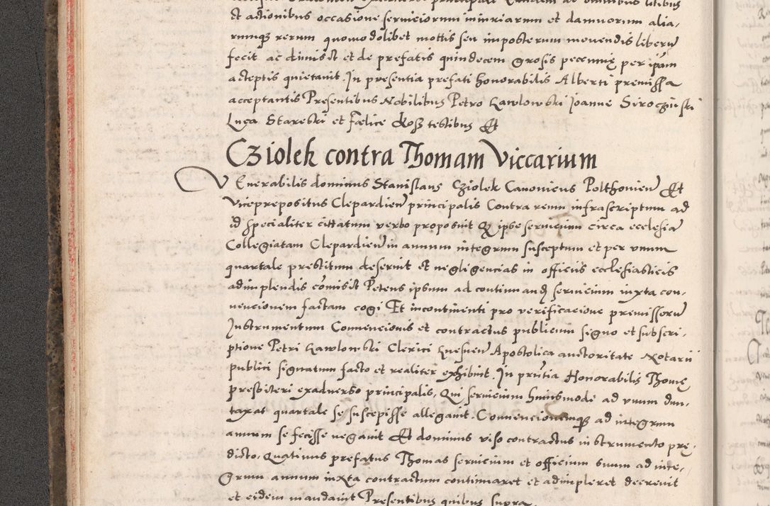 Zdjęcie nr 44 dla obiektu archiwalnego: Acta actorum causarum, sententiarum tam diffinitivarum quam interloquutoriarum, decretorum, obligationum, quietationum, constitutionum procuratorum etc. coram reverendo domino Martino Izdbienski de Russiecz archidiacono Posnaniensi, custode et in spiritualibus vicario generali Cracoviensi, ad annum Domini millesimum quingesimum sexagesimum quintum, cuius indictio octava, pontificatus Pii pape, annus sextus, continuantur