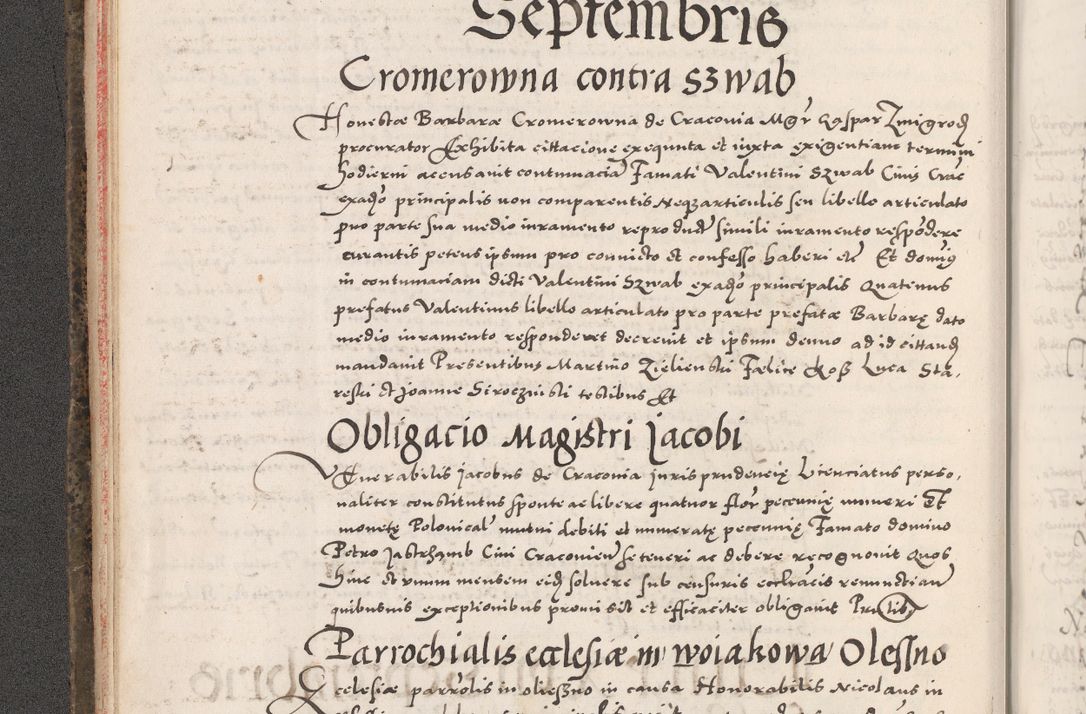 Zdjęcie nr 42 dla obiektu archiwalnego: Acta actorum causarum, sententiarum tam diffinitivarum quam interloquutoriarum, decretorum, obligationum, quietationum, constitutionum procuratorum etc. coram reverendo domino Martino Izdbienski de Russiecz archidiacono Posnaniensi, custode et in spiritualibus vicario generali Cracoviensi, ad annum Domini millesimum quingesimum sexagesimum quintum, cuius indictio octava, pontificatus Pii pape, annus sextus, continuantur