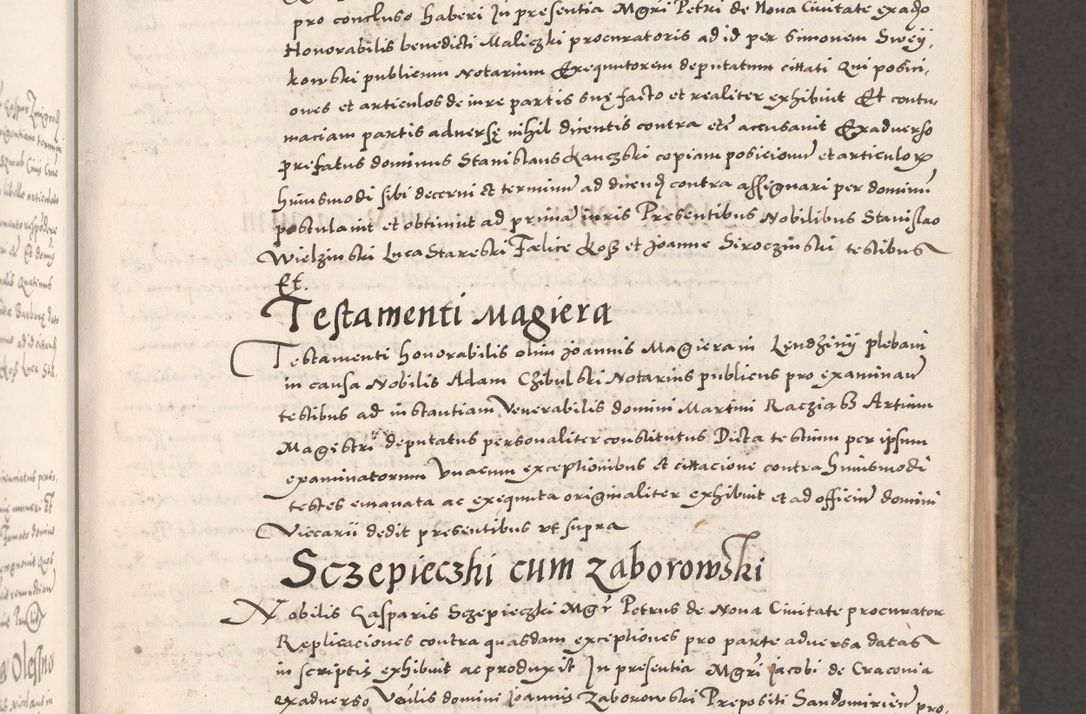 Zdjęcie nr 43 dla obiektu archiwalnego: Acta actorum causarum, sententiarum tam diffinitivarum quam interloquutoriarum, decretorum, obligationum, quietationum, constitutionum procuratorum etc. coram reverendo domino Martino Izdbienski de Russiecz archidiacono Posnaniensi, custode et in spiritualibus vicario generali Cracoviensi, ad annum Domini millesimum quingesimum sexagesimum quintum, cuius indictio octava, pontificatus Pii pape, annus sextus, continuantur
