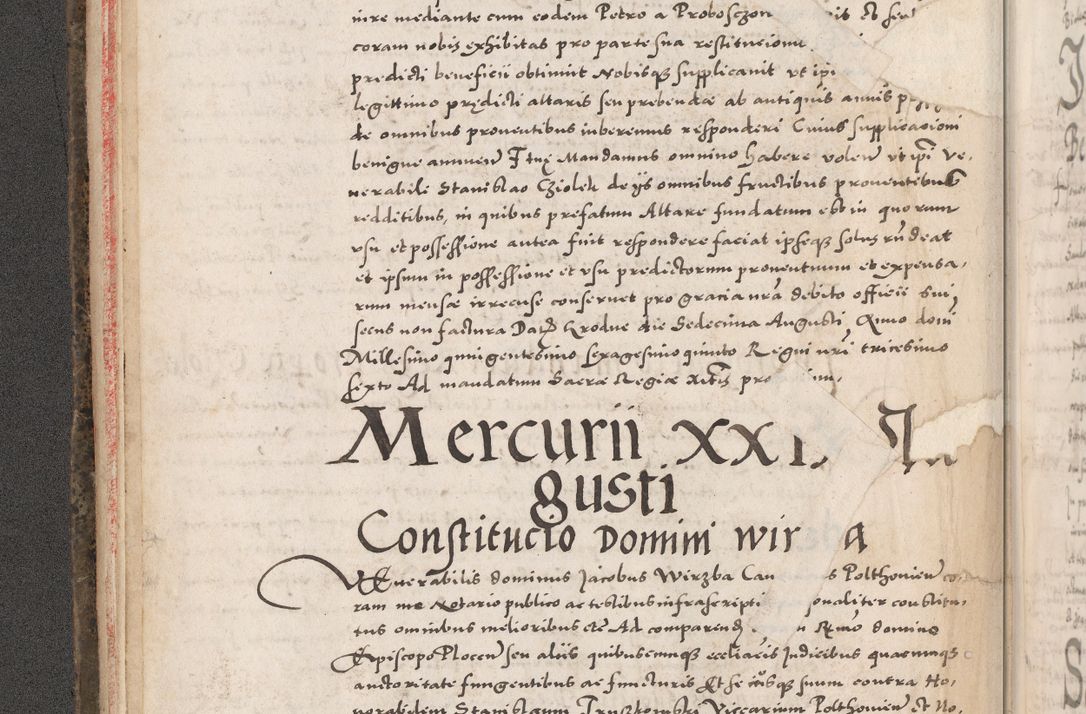 Zdjęcie nr 34 dla obiektu archiwalnego: Acta actorum causarum, sententiarum tam diffinitivarum quam interloquutoriarum, decretorum, obligationum, quietationum, constitutionum procuratorum etc. coram reverendo domino Martino Izdbienski de Russiecz archidiacono Posnaniensi, custode et in spiritualibus vicario generali Cracoviensi, ad annum Domini millesimum quingesimum sexagesimum quintum, cuius indictio octava, pontificatus Pii pape, annus sextus, continuantur