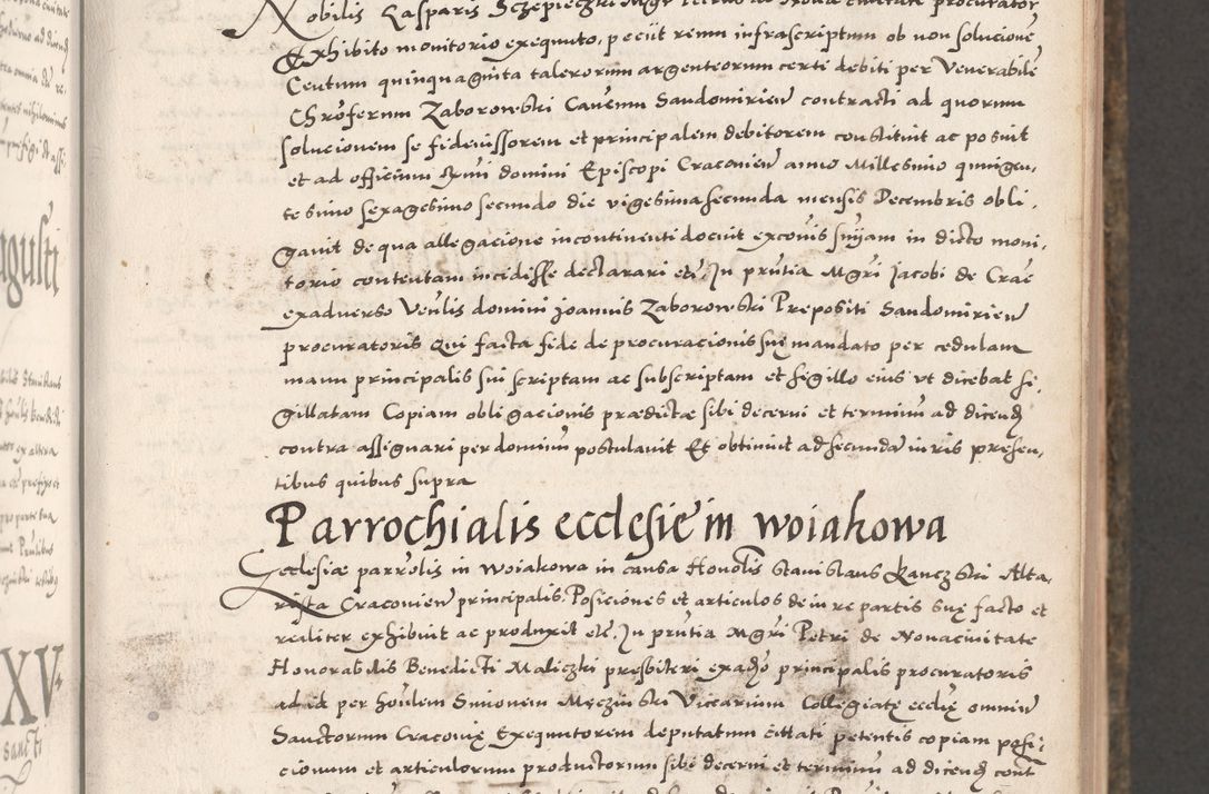 Zdjęcie nr 31 dla obiektu archiwalnego: Acta actorum causarum, sententiarum tam diffinitivarum quam interloquutoriarum, decretorum, obligationum, quietationum, constitutionum procuratorum etc. coram reverendo domino Martino Izdbienski de Russiecz archidiacono Posnaniensi, custode et in spiritualibus vicario generali Cracoviensi, ad annum Domini millesimum quingesimum sexagesimum quintum, cuius indictio octava, pontificatus Pii pape, annus sextus, continuantur
