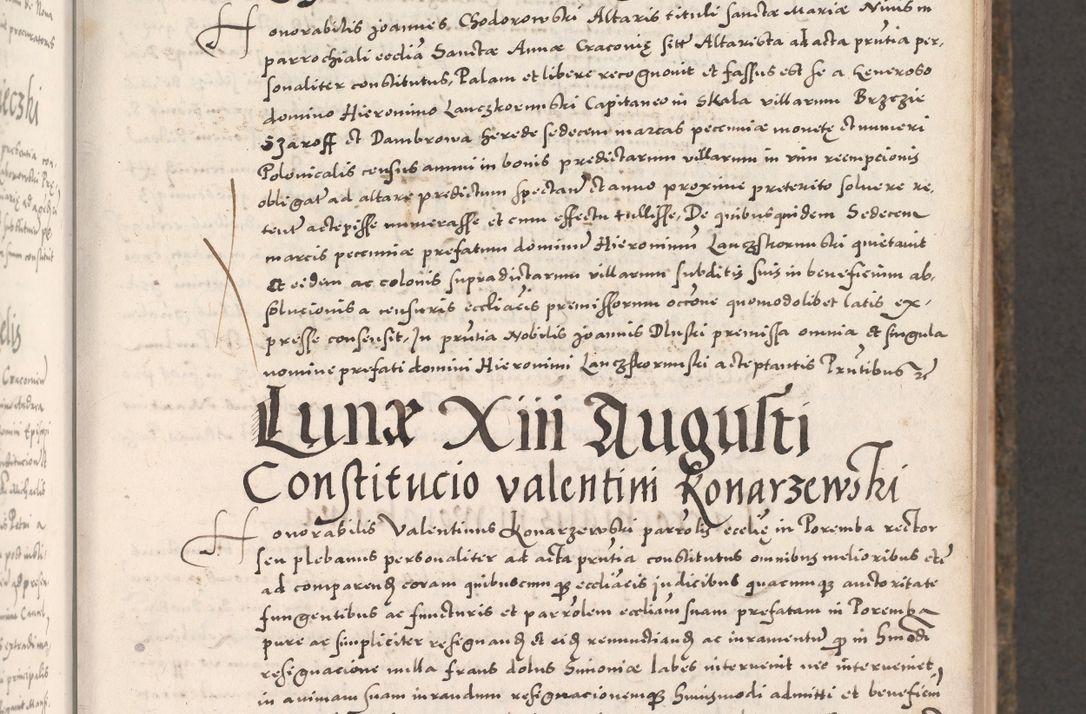 Zdjęcie nr 27 dla obiektu archiwalnego: Acta actorum causarum, sententiarum tam diffinitivarum quam interloquutoriarum, decretorum, obligationum, quietationum, constitutionum procuratorum etc. coram reverendo domino Martino Izdbienski de Russiecz archidiacono Posnaniensi, custode et in spiritualibus vicario generali Cracoviensi, ad annum Domini millesimum quingesimum sexagesimum quintum, cuius indictio octava, pontificatus Pii pape, annus sextus, continuantur