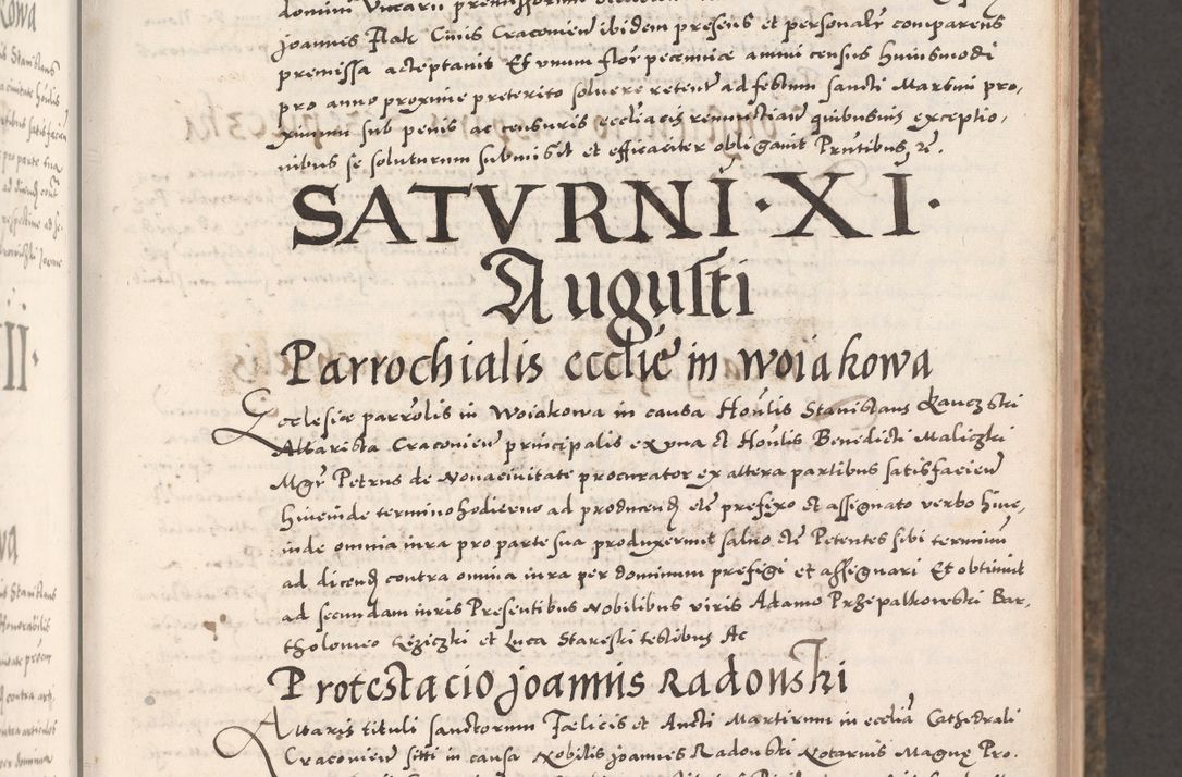Zdjęcie nr 26 dla obiektu archiwalnego: Acta actorum causarum, sententiarum tam diffinitivarum quam interloquutoriarum, decretorum, obligationum, quietationum, constitutionum procuratorum etc. coram reverendo domino Martino Izdbienski de Russiecz archidiacono Posnaniensi, custode et in spiritualibus vicario generali Cracoviensi, ad annum Domini millesimum quingesimum sexagesimum quintum, cuius indictio octava, pontificatus Pii pape, annus sextus, continuantur