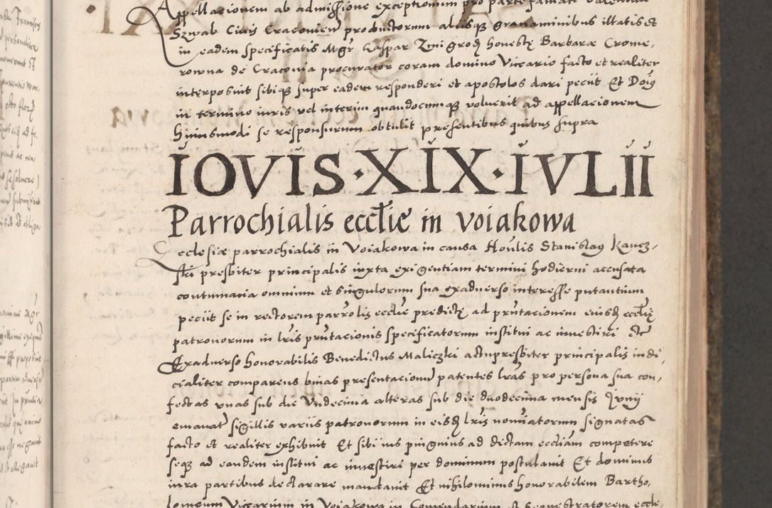 Zdjęcie nr 21 dla obiektu archiwalnego: Acta actorum causarum, sententiarum tam diffinitivarum quam interloquutoriarum, decretorum, obligationum, quietationum, constitutionum procuratorum etc. coram reverendo domino Martino Izdbienski de Russiecz archidiacono Posnaniensi, custode et in spiritualibus vicario generali Cracoviensi, ad annum Domini millesimum quingesimum sexagesimum quintum, cuius indictio octava, pontificatus Pii pape, annus sextus, continuantur