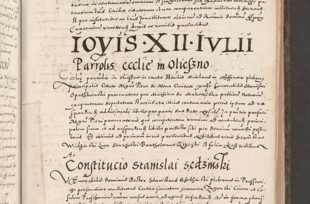 Zdjęcie nr 19 dla obiektu archiwalnego: Acta actorum causarum, sententiarum tam diffinitivarum quam interloquutoriarum, decretorum, obligationum, quietationum, constitutionum procuratorum etc. coram reverendo domino Martino Izdbienski de Russiecz archidiacono Posnaniensi, custode et in spiritualibus vicario generali Cracoviensi, ad annum Domini millesimum quingesimum sexagesimum quintum, cuius indictio octava, pontificatus Pii pape, annus sextus, continuantur