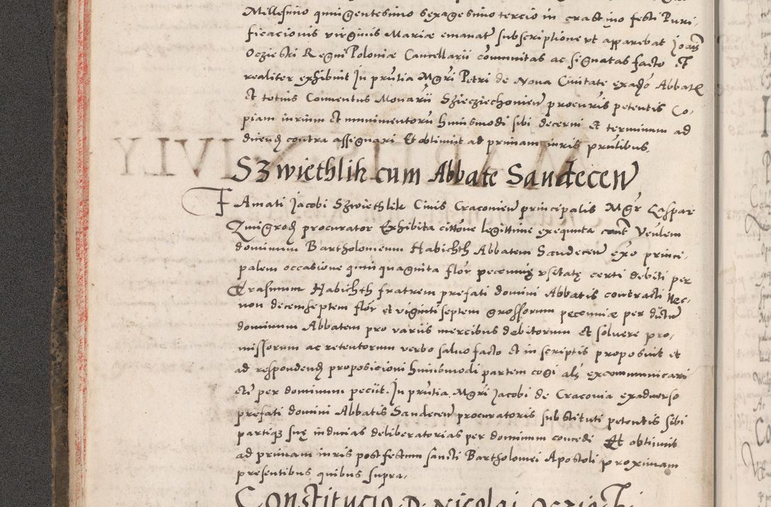 Zdjęcie nr 18 dla obiektu archiwalnego: Acta actorum causarum, sententiarum tam diffinitivarum quam interloquutoriarum, decretorum, obligationum, quietationum, constitutionum procuratorum etc. coram reverendo domino Martino Izdbienski de Russiecz archidiacono Posnaniensi, custode et in spiritualibus vicario generali Cracoviensi, ad annum Domini millesimum quingesimum sexagesimum quintum, cuius indictio octava, pontificatus Pii pape, annus sextus, continuantur