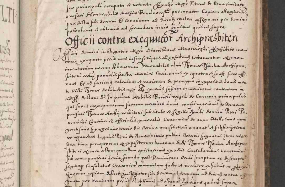 Zdjęcie nr 13 dla obiektu archiwalnego: Acta actorum causarum, sententiarum tam diffinitivarum quam interloquutoriarum, decretorum, obligationum, quietationum, constitutionum procuratorum etc. coram reverendo domino Martino Izdbienski de Russiecz archidiacono Posnaniensi, custode et in spiritualibus vicario generali Cracoviensi, ad annum Domini millesimum quingesimum sexagesimum quintum, cuius indictio octava, pontificatus Pii pape, annus sextus, continuantur