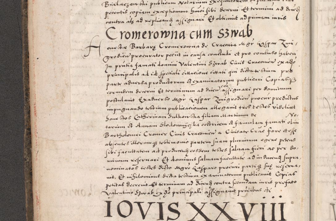 Zdjęcie nr 10 dla obiektu archiwalnego: Acta actorum causarum, sententiarum tam diffinitivarum quam interloquutoriarum, decretorum, obligationum, quietationum, constitutionum procuratorum etc. coram reverendo domino Martino Izdbienski de Russiecz archidiacono Posnaniensi, custode et in spiritualibus vicario generali Cracoviensi, ad annum Domini millesimum quingesimum sexagesimum quintum, cuius indictio octava, pontificatus Pii pape, annus sextus, continuantur