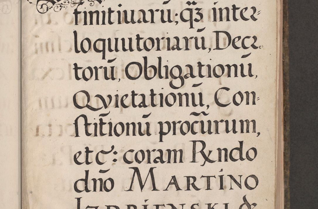 Zdjęcie nr 7 dla obiektu archiwalnego: Acta actorum causarum, sententiarum tam diffinitivarum quam interloquutoriarum, decretorum, obligationum, quietationum, constitutionum procuratorum etc. coram reverendo domino Martino Izdbienski de Russiecz archidiacono Posnaniensi, custode et in spiritualibus vicario generali Cracoviensi, ad annum Domini millesimum quingesimum sexagesimum quintum, cuius indictio octava, pontificatus Pii pape, annus sextus, continuantur