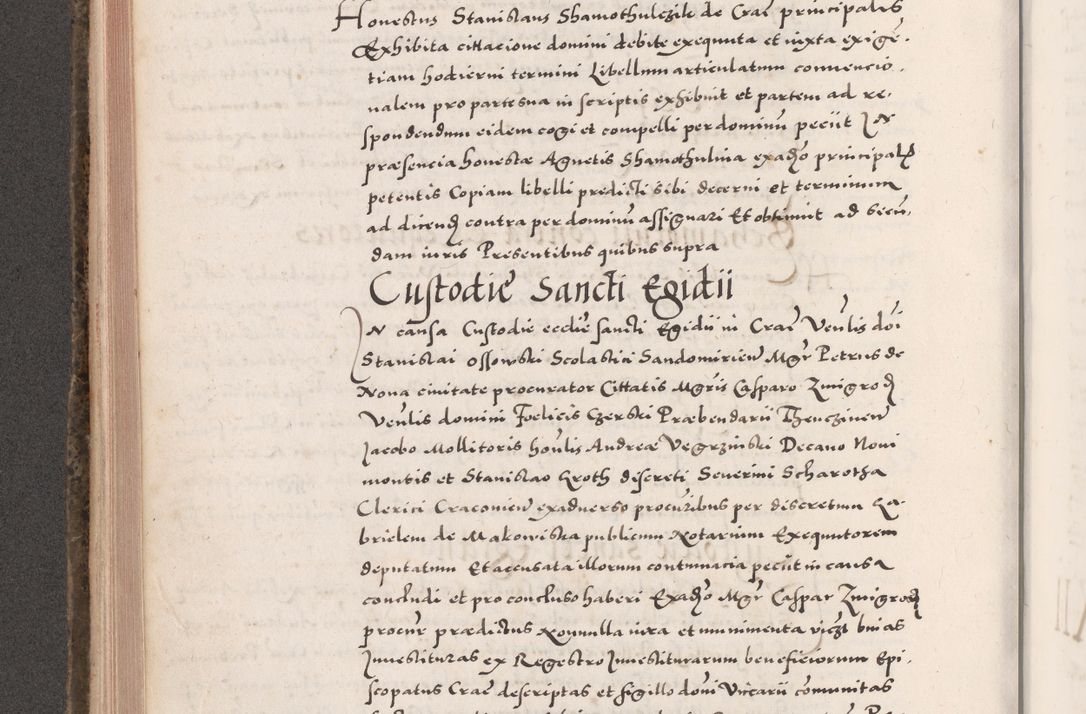 Zdjęcie nr 412 dla obiektu archiwalnego: Acta actorum causarum, sententiarum tam diffinitivarum quam interloquutoriarum, decretorum, obligationum, quietationum, constitutionum procuratorum etc. coram reverendo domino Martino Izdbienski de Russiecz archidiacono Posnaniensi, custode et in spiritualibus vicario generali Cracoviensi, ad annum Domini millesimum quingesimum sexagesimum quintum, cuius indictio octava, pontificatus Pii pape, annus sextus, continuantur