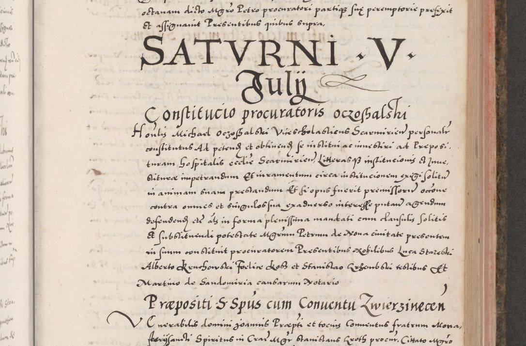 Zdjęcie nr 407 dla obiektu archiwalnego: Acta actorum causarum, sententiarum tam diffinitivarum quam interloquutoriarum, decretorum, obligationum, quietationum, constitutionum procuratorum etc. coram reverendo domino Martino Izdbienski de Russiecz archidiacono Posnaniensi, custode et in spiritualibus vicario generali Cracoviensi, ad annum Domini millesimum quingesimum sexagesimum quintum, cuius indictio octava, pontificatus Pii pape, annus sextus, continuantur