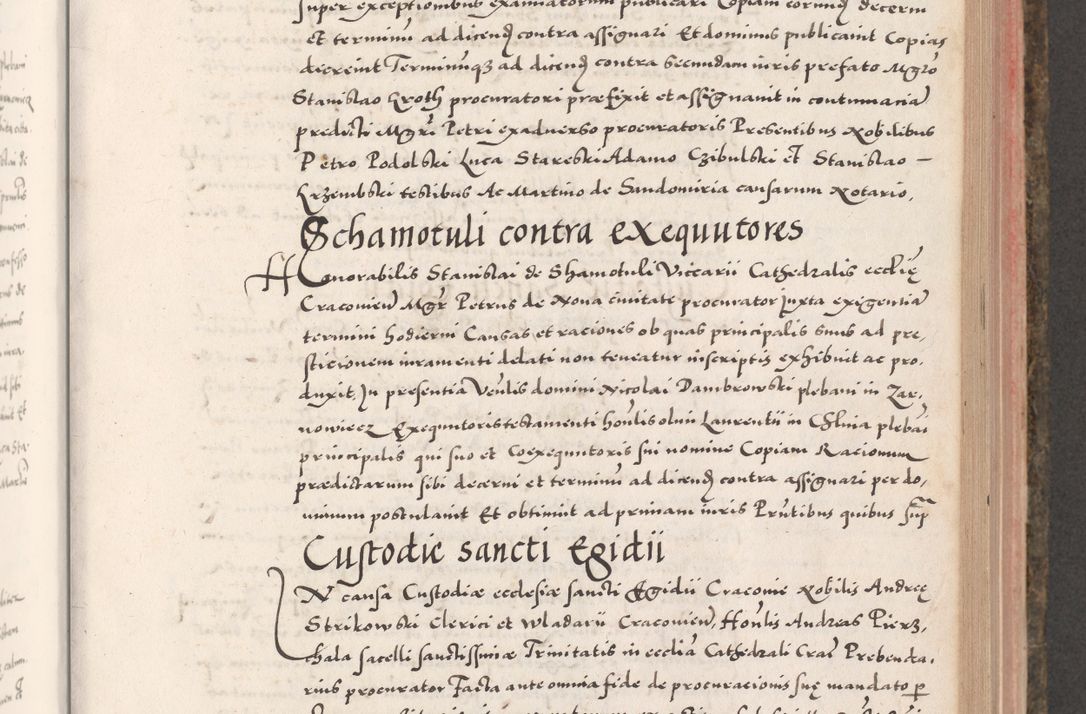 Zdjęcie nr 411 dla obiektu archiwalnego: Acta actorum causarum, sententiarum tam diffinitivarum quam interloquutoriarum, decretorum, obligationum, quietationum, constitutionum procuratorum etc. coram reverendo domino Martino Izdbienski de Russiecz archidiacono Posnaniensi, custode et in spiritualibus vicario generali Cracoviensi, ad annum Domini millesimum quingesimum sexagesimum quintum, cuius indictio octava, pontificatus Pii pape, annus sextus, continuantur