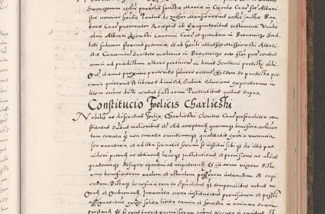 Zdjęcie nr 409 dla obiektu archiwalnego: Acta actorum causarum, sententiarum tam diffinitivarum quam interloquutoriarum, decretorum, obligationum, quietationum, constitutionum procuratorum etc. coram reverendo domino Martino Izdbienski de Russiecz archidiacono Posnaniensi, custode et in spiritualibus vicario generali Cracoviensi, ad annum Domini millesimum quingesimum sexagesimum quintum, cuius indictio octava, pontificatus Pii pape, annus sextus, continuantur
