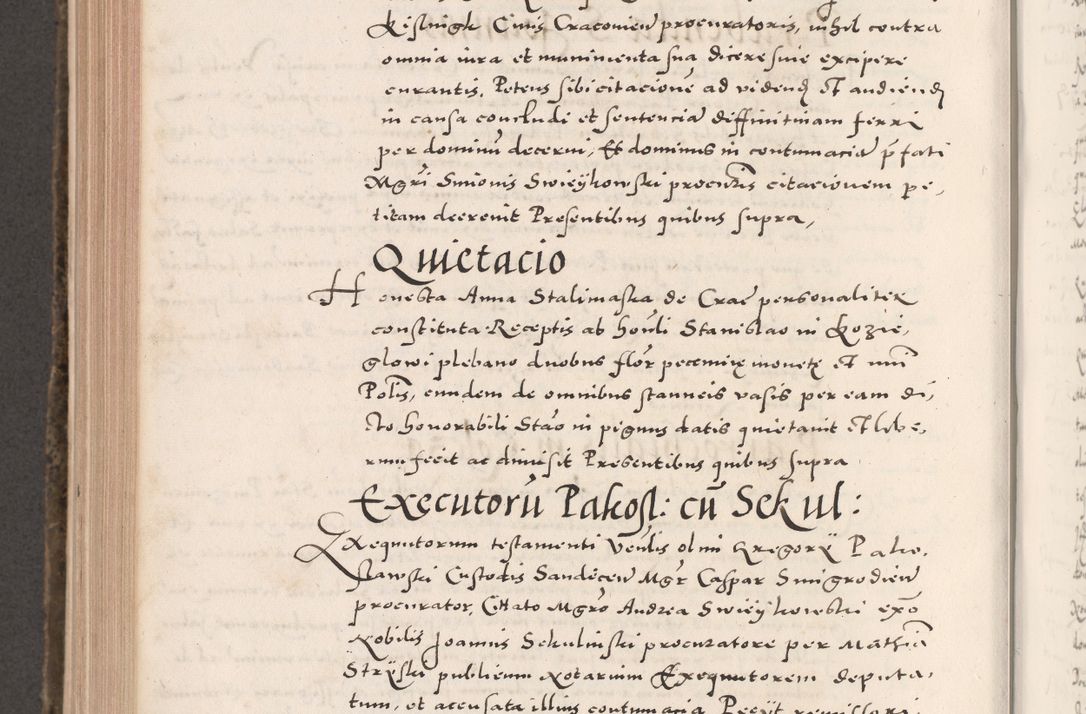 Zdjęcie nr 802 dla obiektu archiwalnego: Acta actorum causarum, sententiarum tam diffinitivarum quam interloquutoriarum, decretorum, obligationum, quietationum, constitutionum procuratorum etc. coram reverendo domino Martino Izdbienski de Russiecz archidiacono Posnaniensi, custode et in spiritualibus vicario generali Cracoviensi, ad annum Domini millesimum quingesimum sexagesimum quintum, cuius indictio octava, pontificatus Pii pape, annus sextus, continuantur