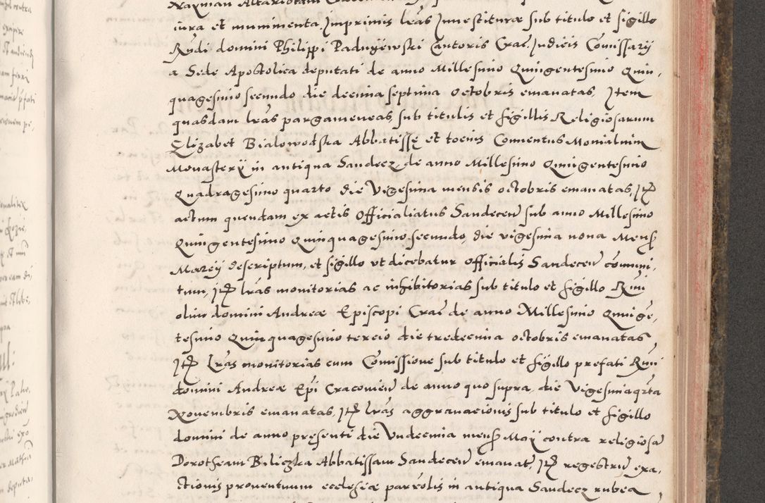 Zdjęcie nr 803 dla obiektu archiwalnego: Acta actorum causarum, sententiarum tam diffinitivarum quam interloquutoriarum, decretorum, obligationum, quietationum, constitutionum procuratorum etc. coram reverendo domino Martino Izdbienski de Russiecz archidiacono Posnaniensi, custode et in spiritualibus vicario generali Cracoviensi, ad annum Domini millesimum quingesimum sexagesimum quintum, cuius indictio octava, pontificatus Pii pape, annus sextus, continuantur
