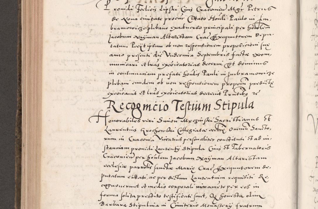 Zdjęcie nr 796 dla obiektu archiwalnego: Acta actorum causarum, sententiarum tam diffinitivarum quam interloquutoriarum, decretorum, obligationum, quietationum, constitutionum procuratorum etc. coram reverendo domino Martino Izdbienski de Russiecz archidiacono Posnaniensi, custode et in spiritualibus vicario generali Cracoviensi, ad annum Domini millesimum quingesimum sexagesimum quintum, cuius indictio octava, pontificatus Pii pape, annus sextus, continuantur