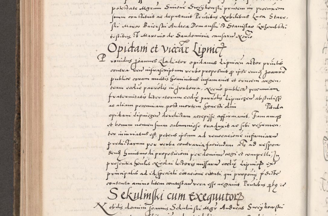 Zdjęcie nr 770 dla obiektu archiwalnego: Acta actorum causarum, sententiarum tam diffinitivarum quam interloquutoriarum, decretorum, obligationum, quietationum, constitutionum procuratorum etc. coram reverendo domino Martino Izdbienski de Russiecz archidiacono Posnaniensi, custode et in spiritualibus vicario generali Cracoviensi, ad annum Domini millesimum quingesimum sexagesimum quintum, cuius indictio octava, pontificatus Pii pape, annus sextus, continuantur